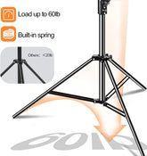 8.5Ft Heavy-Duty Light Stand, Spring Cushioned, Aluminum Alloy Construction